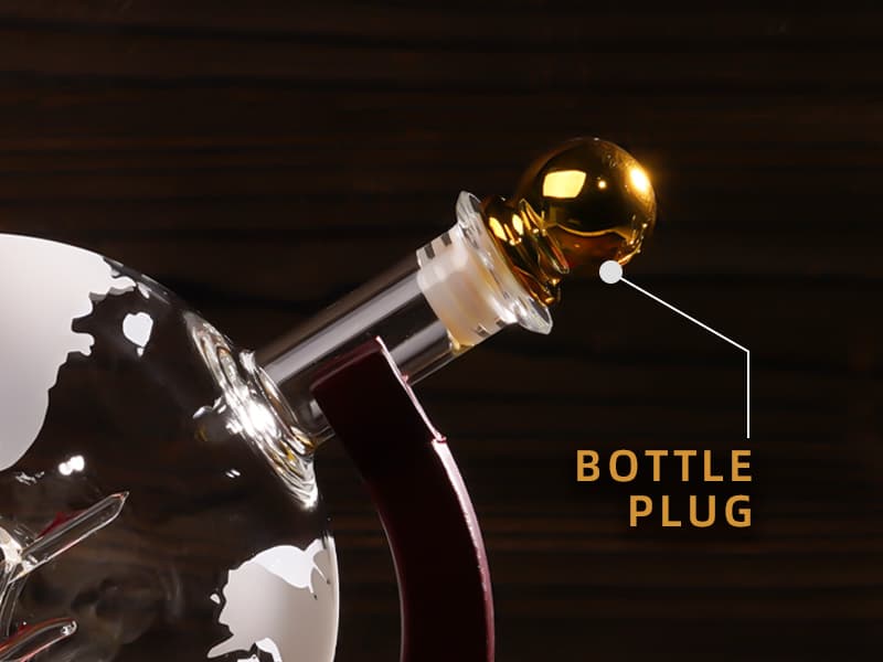 Gifts for Men Dad Husband from Wife Daughter Son, Unique Christmas Anniversary Birthday Gifts for Him, Whiskey Decanter Globe Set with 2 Glasses, Bourbon Scotch Liquor Cool Stocking Stuffers Presents