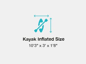 Intex 68307EP Explorer K2 Inflatable Kayak Set: Includes Deluxe 86in Aluminum Oars and High-Output Pump – SuperStrong PVC – Adjustable Seats with Backrest – 400lb Weight Capacity