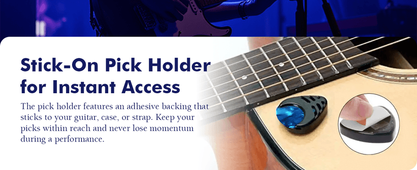 ClefArc Guitar Wall Mount - U-Shape Hardwood Guitar Hanger, Black Walnut Stand Wall Hangers, Pick Holders, Guitar Gifts for Guitarists, Guitar Accessories, with 6 Assorted Guitar Picks