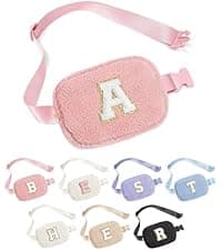 YOOLIFE Initial Canvas Tote Bag & Makeup Bag, Birthday Gifts for Women Mom Sister Friends, Bridesmaid Wedding Gifts