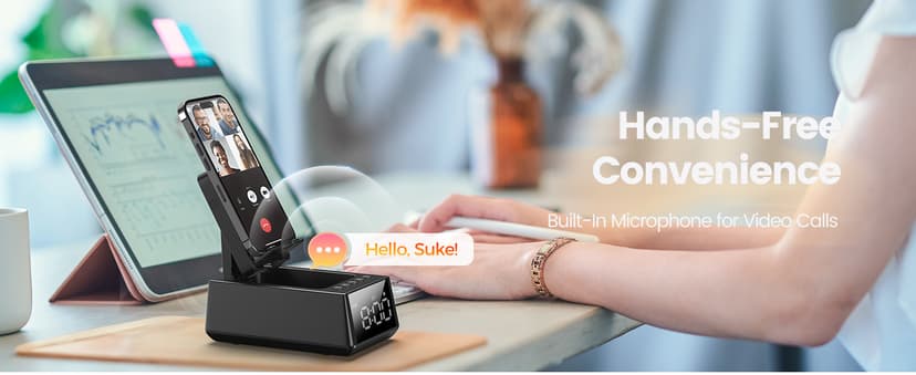 Birthday Gifts for Men Women-Bluetooth Speaker with HD Sound, Stocking Stuffers White Elephant Gifts for Adults, Kitchen Gadgets for Anniversary Idea Gift for Dad Mom Husband Wife(Black)