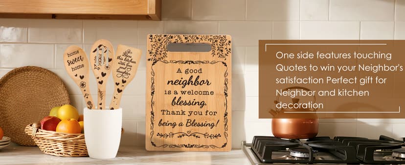 Neighbors Christmas Gifts Best Neighbor Ever Gift New Housewarming Ideas for Moving Away Neighbor Birthday Christmas Appreciation Gift for New Neighbor Cutting Boards for the Kitchen