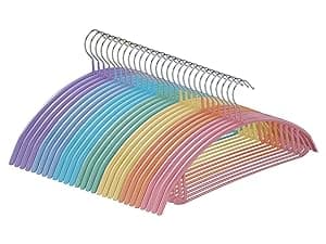 MOPALL Clothes Hangers 28 Pack, Non Slip PVC Coating Metal Sweater Hanger No Shoulder Bump, 16.5 inch Wide Heavy Duty Durable Adult Coat Hanging for Closet, Suit, Dress, Jacket, Pant, Shirt