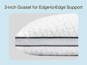 Coop Home Goods Eden Bed Pillow Queen Size for Sleeping on Back, Stomach and Side Sleeper- Medium Soft Memory Foam Cooling Gel - CertiPUR-US/GREENGUARD Gold B01LYU7V4S