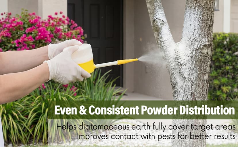 Qualirey 2 Pack Diatomaceous Earth Powder Duster with 6 Inch Extension Nozzle, Diatomaceous Earth Powder Duster for Pest Control, Powder Sprayer for Indoor and Outdoor Use