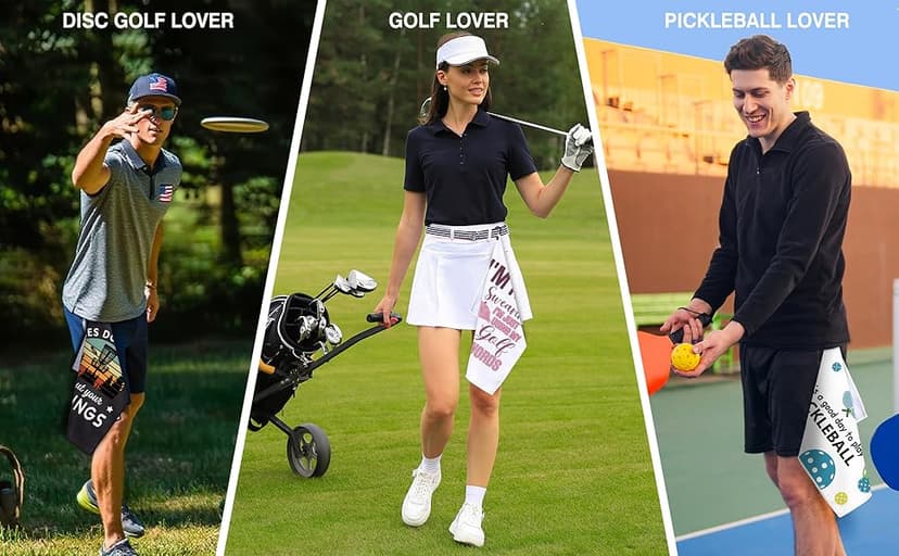 I'm Just Using My Golf Words Funny Microfiber Towel with Clip for Golfer, Mother's Day Birthday - Pink Flamingo Accessories for Women Golf Lover Mom