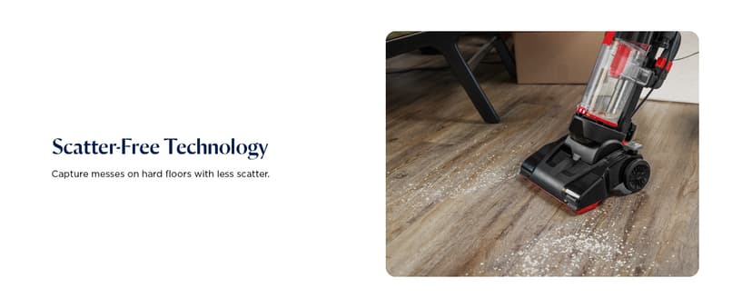 Bissell CleanView Compact Upright Vacuum, Fits in Dorm Rooms & Apartments, Lightweight with Powerful Suction and Removable Extension Wand, 3508