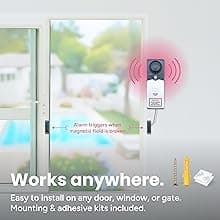 Techko S189 Ultra Slim Safe Pool Alarm for Kids, ETL Listed UL 2017 Compliant, Indoor/Outdor Weather Resistant, 110db Loud Alarm with 2X Bypass Buttons, Gray, 1Count