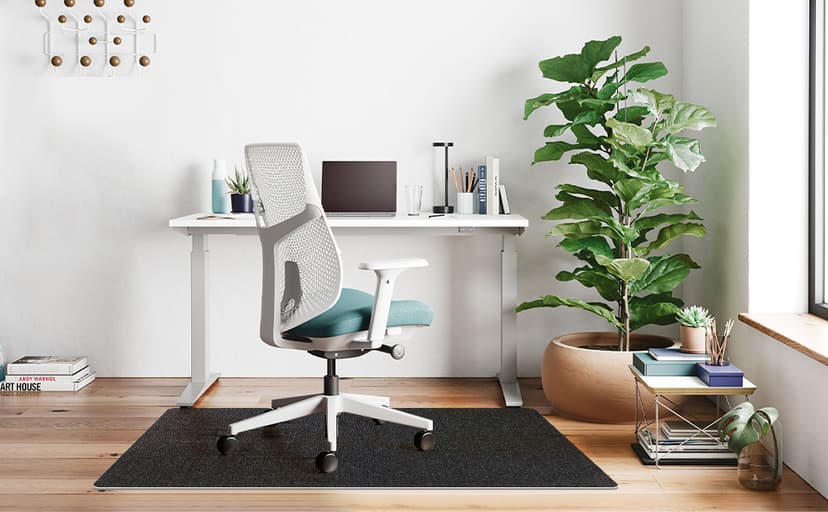 Office Chair Mat - for Hardwood Floors, Large Non-Slip Easy-Clean Floor Protection Blanket (Black, “48 x 36in”).