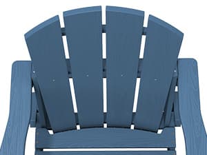 SERWALL Folding Adirondack Chair, HDPE Adirondack Chairs Set of 2, Plastic Outdoor Chairs- Looks Exactly Like Real Wood- Navy