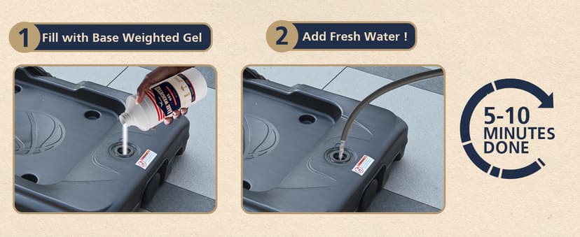 AceGold Sand & Sand Bag Alternative Polymer | Base Weighted Gel Replaces 625 lbs. Sandbags to Anchor Portable Basketball Hoops, Umbrellas, Pool Hoops & Items with a Base from Falling | 25oz