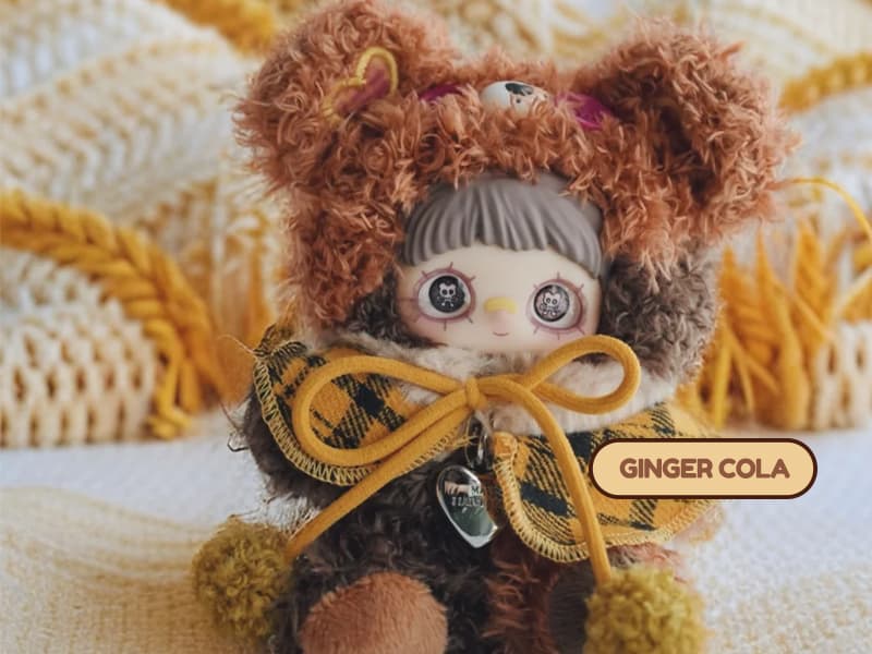 CALEMBOU Plush Blind Box Pendant, Kawaii Maymei Tiny Bear Cookie Series Stuffed Blind Box Keychain, Kawaii Mystery Vinyl Plush Bag Charms Collectible for Birthday Christmas B0FZ94D196