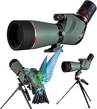 Gosky 20-60×85 Spotting Scope with Tripod - Phone Adapter, Dual Focusing Spotter Scope for Bird Watching, Wildlife Scenery (Black)