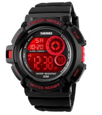 FANMIS Men's Digital 50M Waterproof Electronic Sport Watch Rubber Band Army Military 24H Time LED Light 164FT Water Resistant Calendar Date Day Watches