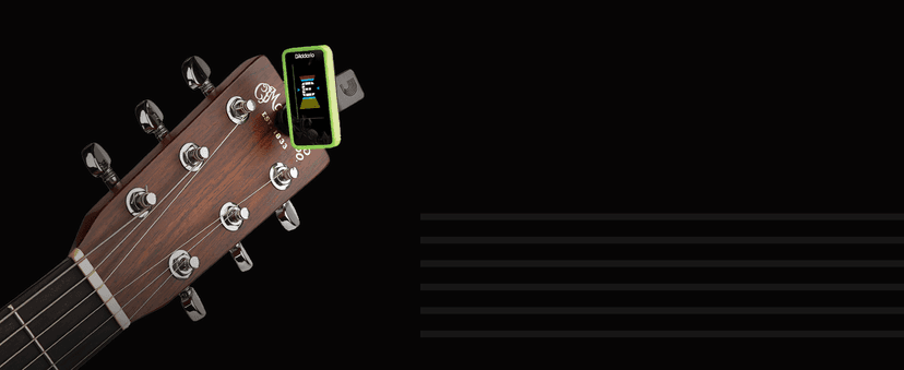 D'Addario Eclipse Headstock Clip On Guitar Tuner, PW-CT-17RD, Red