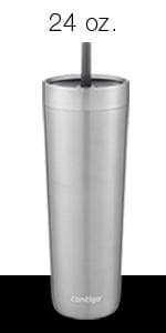 Contigo Luxe Vacuum-Insulated Stainless Steel Thermal Travel Mug 16 Ounces Stainless Steel