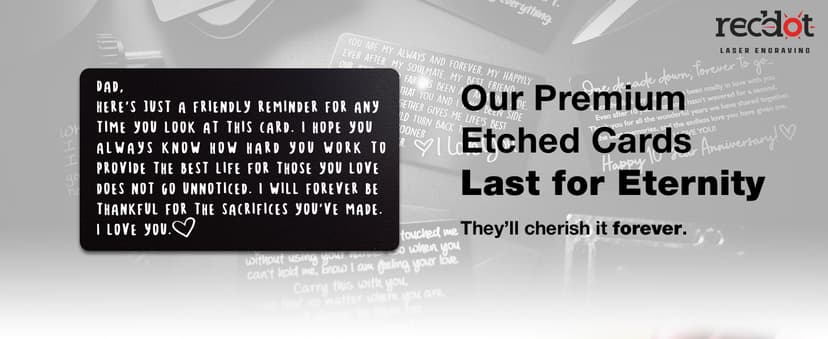 Wallet Card for Dad – Father's Day Gift from Son or Daughter for the Best Dad Ever - Voted Most Meaningful and Unique Gift for Fathers - Gift Ready, Engraved