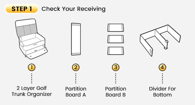 YOREPEK 2 Layer Golf Trunk Organizer, Golf Gifts for Men with Separate Ventilated Compartment for 2 Pair Shoes, Waterproof Car Trunk Locker for Balls, Tees, Clothes, Gloves, Accessories, Golfer Gifts