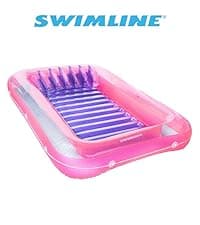 SWIMLINE Suntan Tub, Classic Inflatable Tanning Lounge Float with Adjustable Pillow, 71" Long - Outdoor Floating Lounger for Lake, River, Beach & Swimming Pool, Includes Rope Surround & Repair Patch