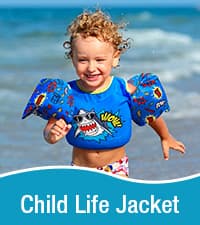 Dark Lightning USCG Approved Infant Life Jacket 0-30 lbs, Toddler Swim Vest and Baby Life Vest for 1-3 Years, 20-30 lbs, Headrest, Leg Strap and Grab Handle