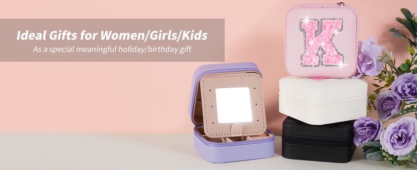 Christmas Gifts for Teens Girls - Gifts for Teen Girl Trendy Stuff,Birthday Gifts for 5 6 7 8 9 10 11 12 13 14 15 Year Old Girls,Cute Travel Jewelry Case Small Box | Lavender,A