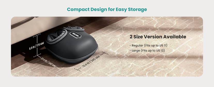 Nekteck Shiatsu Foot Massager with Heat, FSA Eligible Deep Kneading Therapy Air Compression, HSA Feet Massage Improve Blood Circulation Foot Wellness Soothing Pain Relief, Relax for Home Office Use