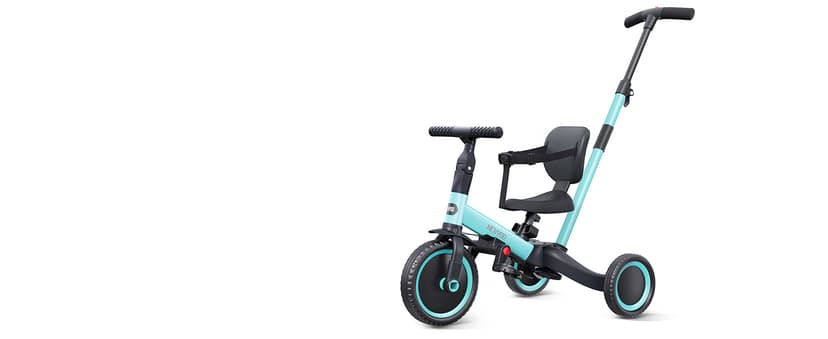 Toddler Trike with Push Handle Lets Parents Steer and Converts to Balance Bike, Fun Outdoor Toy for Boys and Girls, Blue newyoo TR007 5-in-1 Tricycle for Toddlers 1-3, Toddler Bike, Birthday Gift B0B9LCT9B7