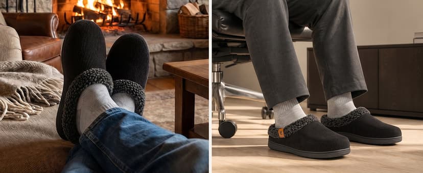 Birthday Gifts, Soft, Slip-on, Supportive, Breathable, Machine-Washable, Indoor Outdoor VeraCosy Men's Memory Foam Slippers Comfy Durable Moccasin House Shoes B0CLGK9159