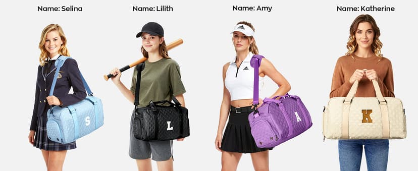 Girl Gifts, Kids Overnight Bag, Birthday Gifts for Women Daughter Sister Friends 8 9 10 11 12 13 14 15 16 17 18 Year Old Girl Duffle Bag Teen Girl Gifts Trendy Stuff Initial Travel Weekender Dance Bag B0DT6QHCXW