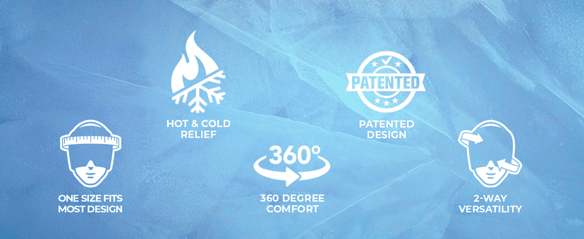 Soothing Cold Compress Gel for Sinus Tension, Stress, Hangover and Puffy Eyes, a Great Birthday Gift for Mom or Her TheraICE Migraine Relief Cap, Headache Hat Ice Pack Mask, Cooling Head Wrap B082WN9NJL