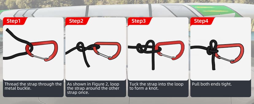 Abahub Soft Roof Rack Pads with 2 Tie Down Straps, 2 Tie Down Ropes, 2 Hood Loops and Storage Bag, for Surfboard, Kayak, Canoe, Heavy Duty Universal Car Roof Racks System