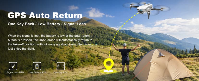 GPS Drone with Camera for Adults, 2K HD GPS Drones with Auto Return, Follow Me, Circle Fly, Waypoint Fly, Optical Flow, Brushless Motor, Foldable 5G Transmission FPV Quadcopter
