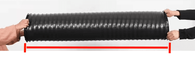 TEAIERXY 4 Inch 8ft Dryer Vent Hose, Flexible Insulated Air Ducting,Vent Hose PVC Aluminum Foil with 2 Clamps for HVAC Ventilation(White)