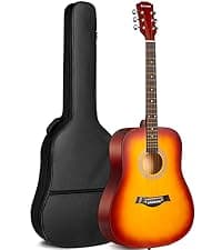 CAHAYA Acoustic Guitar Beginner Set - 41" Full Size Spruce Top Mahogany Body with Okoume Neck Rosewood Fingerboard, GA Cutaway Design, Balanced Rich Tone with Gig Bag, Strap, Capo, Strings & Picks