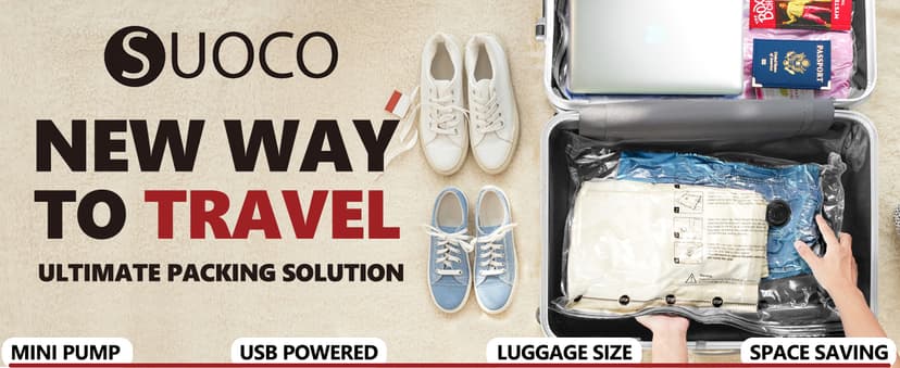 18 Pack Travel Vacuum Storage Bags for Clothing with Rechargeable Electric Pump, Compression Packing Cubes Organizer for Luggage Suitcase, Space Saver Seal Bags for Vacation Cruise