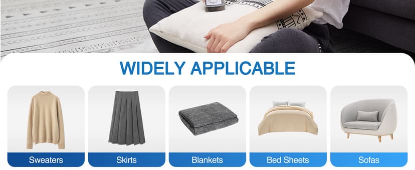 BEAUTURAL Fabric Shaver and Lint Remover, Sweater Defuzzer with 2-Speeds, 2 Replaceable Stainless Steel Blades, Battery Operated, Remove Clothes Fuzz, Lint Balls, Pills, Bobbles Gray