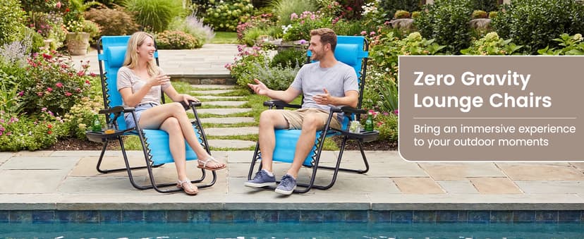 Goplus Zero Gravity Lounge Chairs, 160°Adjustable Folding Recliner w/Pillow and Cup Holder, 350LBS Comfy Outdoor Lounge Chairs for Patio, Lawn, Yard & Camp(Set of 2, Green)