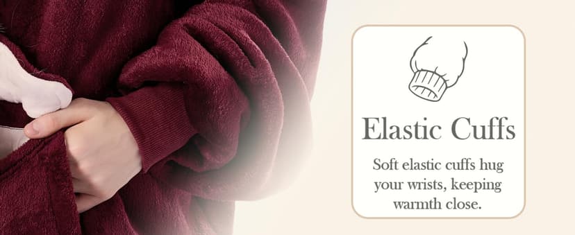 Krifey Wearable Blanket Hoodie, Oversized Sherpa Hooded as Birthday Gifts Christmas Gifts for Mom Women Girlfriend Men, Cozy Sweatshirt with Giant Pocket