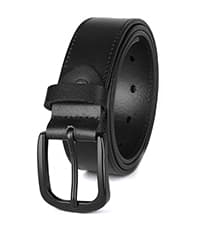 KEECOW Men's 100% Italian Cow Leather Belt Men With Anti-Scratch Buckle,Packed in a Box