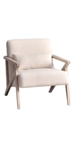 INZOY Accent Chairs with Ottoman Set, Modern Velvet Armchair with Adjustable Backrest, Comfy Lounge Chair for Living Room Bedroom, Beige