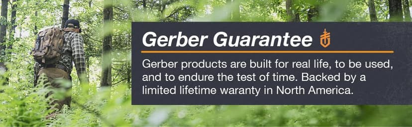 Gerber Gear Ultimate Survival Knife, Fixed Blade Knife with Combo Edge, includes Fire Starter Edge and Ferro Rod, Whistle, Sheath with Integrated Sharpener - Bushcraft, Hunting and Camping Tool