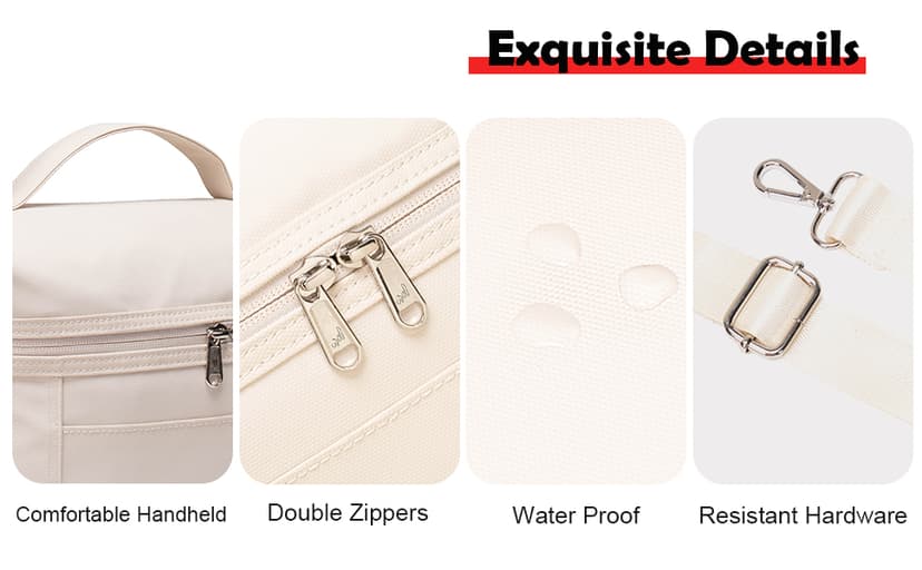 NOL Natural Organic Lifestyle Insulated Lunch Bags for Women Cooler Bag Lightweight Nylon Waterproof Lunch Box For Work(Medium, Cream