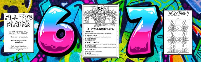 6...7... SIX SEVEN!: The Ultimate Six-Seven Activity Book: A Birthday, Easter, Christmas Stocking Stuffer Gift for Tweens & Teens (Fun Book Gift Ideas)