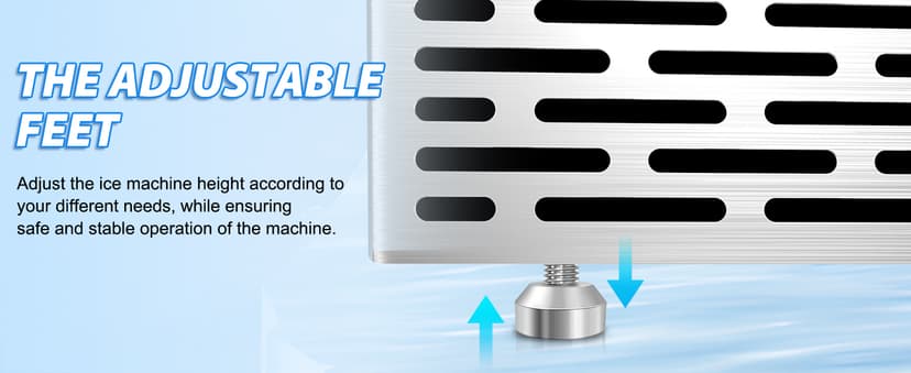 Under Counter Ice Maker, Ice Maker Machine Commercial, 120Lbs/24H with 35lbs Storage Bin, 40Pcs Cubes in 10Mins, Built in Ice Machine for Home Office Commercial
