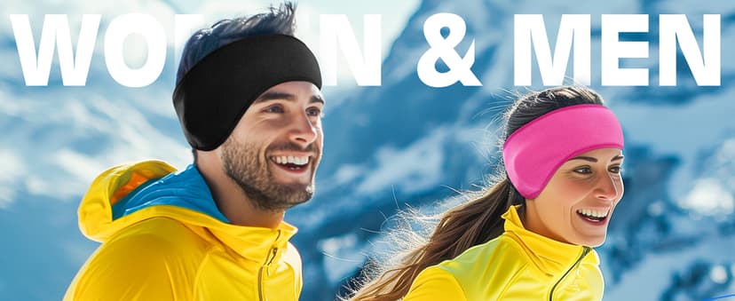 Lauzq Winter Fleece Ear Warmers Muffs Headband for Men Women Kids Ski Running Cycling