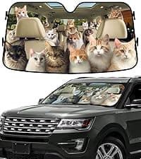 GENANY Hunting Car Sun Shade for Car SUV Truck (55x30 inches), Deer Skull Sun Shade Windshield, Shades for Front Windows, Protector Blocks UV, Car Decor