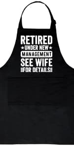 30th 40th 50th 60th 65th 70th 75th Birthday Gifts for Men, Chef Aprons for Men with 3 Pockets