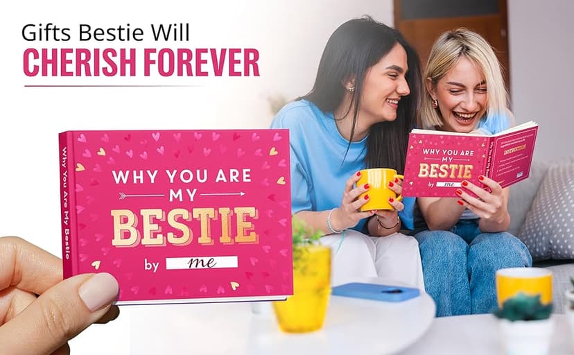 What I Love about Bestie Book - Best Friend Unique Gifts For Women, Friendship Gifts For Women - Best Friend Birthday Gifts - Personalized Christmas Gifts for Best Friends Fill-in-the-Blank Journal