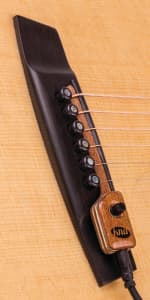 KNA NG-2 Portable Piezo Nylon String Classical Flamenco Guitar Pickup – Natural Acoustic Tone, Lightweight, Detachable, Onboard Volume Control, Passive No Battery Required, Easy Installation