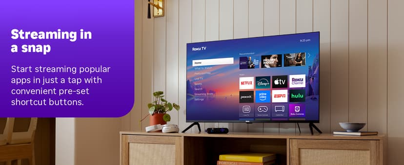 Roku Smart TV 2025 – 32-Inch Select Series, 720p HD TV – RokuTV with Voice Remote – Flat Screen LED Television with Wi-Fi for Streaming Live Local News, Sports, Family Entertainment - Amazon Exclusive